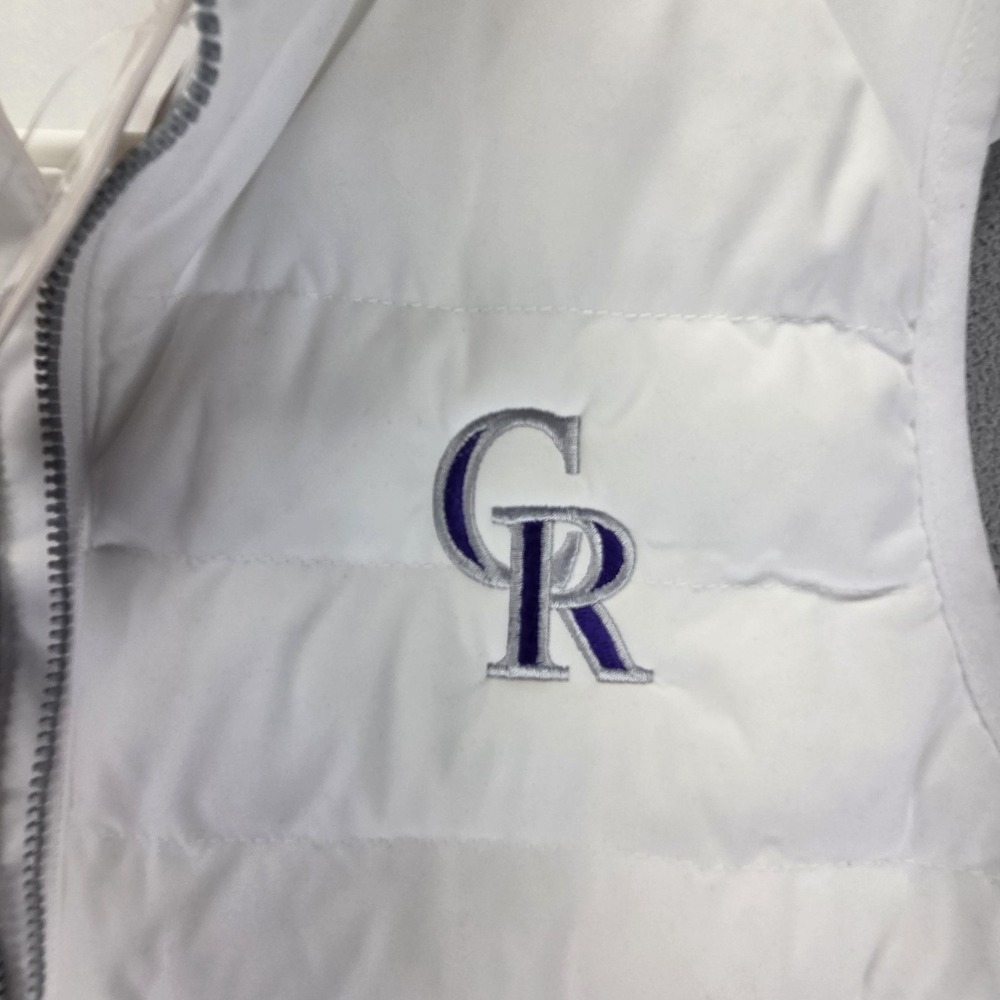 Colorado Rockies Jacket Womens L White MLB Baseball Peter Millar Fuse Elite Vest - Picture 5 of 11
